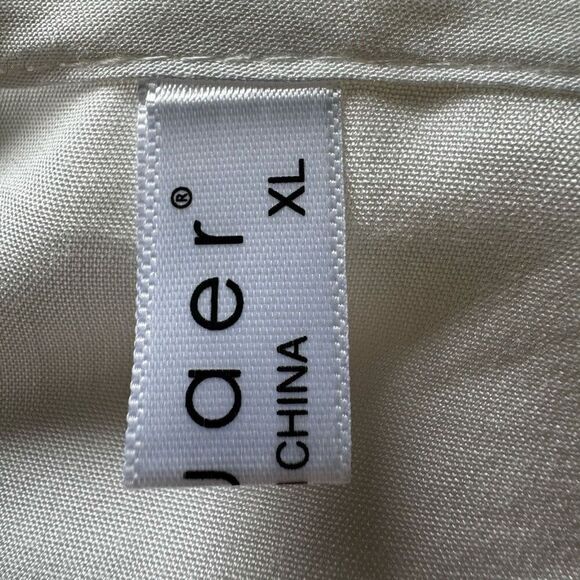 White Belle Sleeve V-Neck Chiffon/Rayon Beach Cover-Up XL - Picture 5 of 7